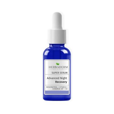 Herbaderm Suero para ojos Advanced Night Recovery 20ml - Crema antienvejecimiento para el contorno de ojos con fitorretinol y ácido hialurónico