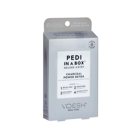 Voesh New York Pedi in a Box 4-Step Charcoal Pedicure Set