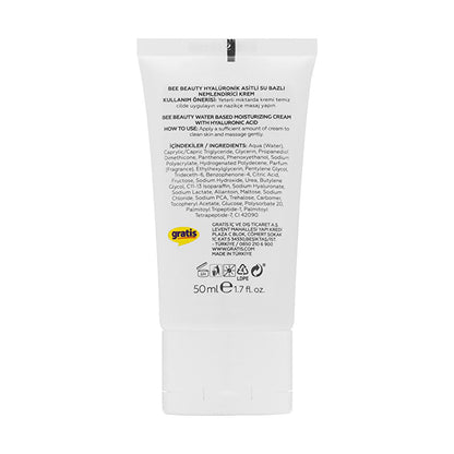 Crema en gel sin aceite con ácido hialurónico Bee Beauty: hidratación intensa, piel radiante y luminosa, fortalece la barrera cutánea (50 ml)