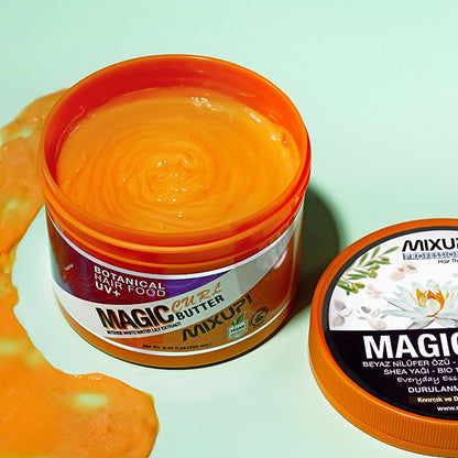 Mixup Magic Butter Curl: Crema vegana definidora de rizos para control del encrespamiento, hidratación y protección UV - El producto definitivo para cabello rizado.