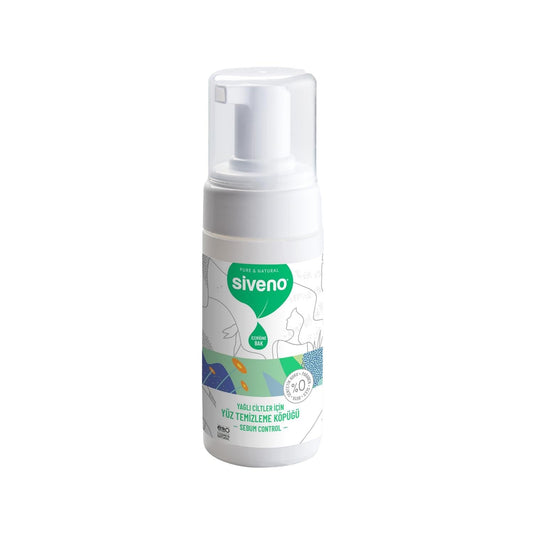 Espuma limpiadora facial natural Siveno 100 ml - Limpiador facial suave y ecológico para piel sensible