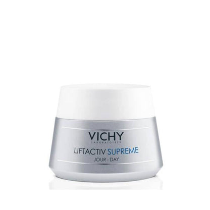 Crema facial antiedad Vichy Liftactiv Supreme para piel seca - 1.69 fl oz, reduce líneas de expresión y arrugas