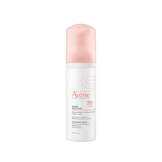 Mousse nettoyante Avène pour peaux sensibles normales à mixtes - Soin doux, testé dermatologiquement