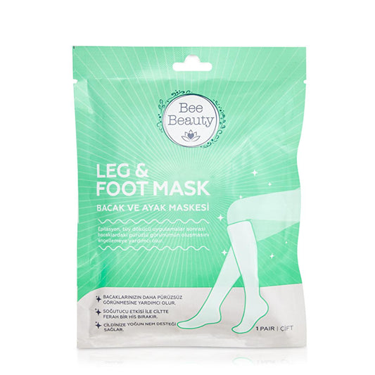 Masque hydratant pour jambes et pieds Bee Beauty - Soin hydratant pour peaux sèches, apaisement après épilation