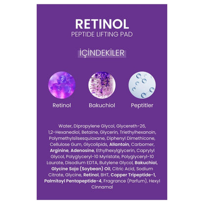 Dermal Retinol Peptide Lifting Pads for Firming Skin 12 Count