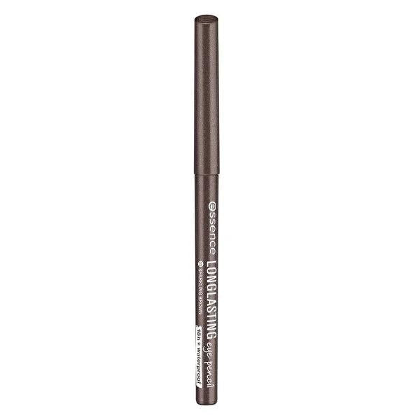 Essence Long Lasting Sparkling Brown Eyeliner: Intense Color, Easy Application, Retractable - No Sharpening Needed.