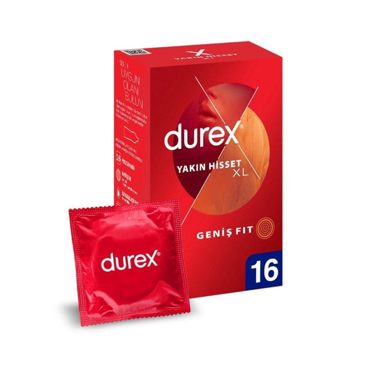 Preservativos Durex Feel Close XL extra sensibles, 16 unidades