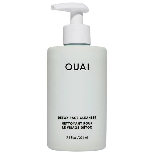 OUAI Detox Face Cleanser - Exfoliación suave, limpiador facial hidratante para pieles normales, secas, mixtas y grasas