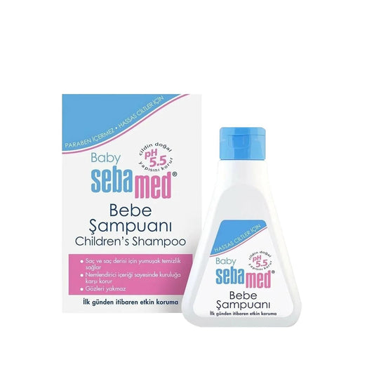 Shampooing bébé Sebamed 250 ml - Doux, pH équilibré pour peau sensible, hypoallergénique