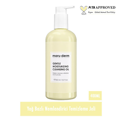 Aceite limpiador Maruderm - Desmaquillante suave y cuidado de la piel para todo tipo de cutis, libre de SLS y SLES, 13.53 fl oz