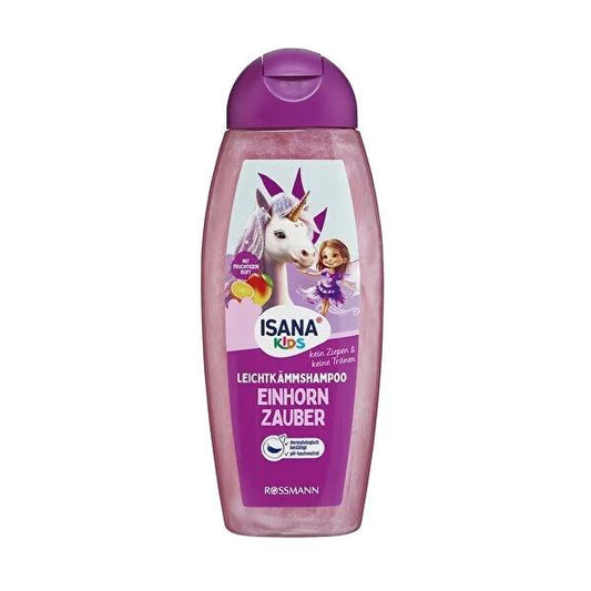 Champú para desenredar fácil Isana Kids - Champú desenredante suave para niños con ingredientes naturales y aroma a frutas