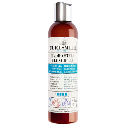 Hydro Style Flexi Hair Jelly: Define rizos, controla el encrespamiento, gel de peinado vegano y libre de crueldad animal para cabello rizado, ondulado y afro - Ligero, fijación media