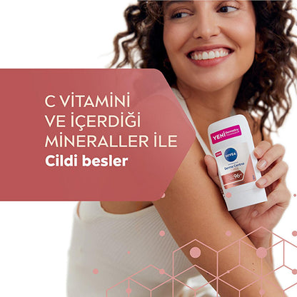 Desodorante en barra Nivea Derma Control Clinical para mujer - Protección antitranspirante de larga duración, 50ml