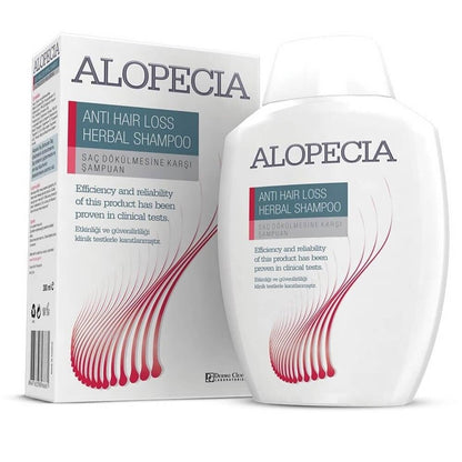 Shampooing aux plantes anti-chute Alopecia 300 ml - Solution naturelle pour la pousse et le renforcement des cheveux