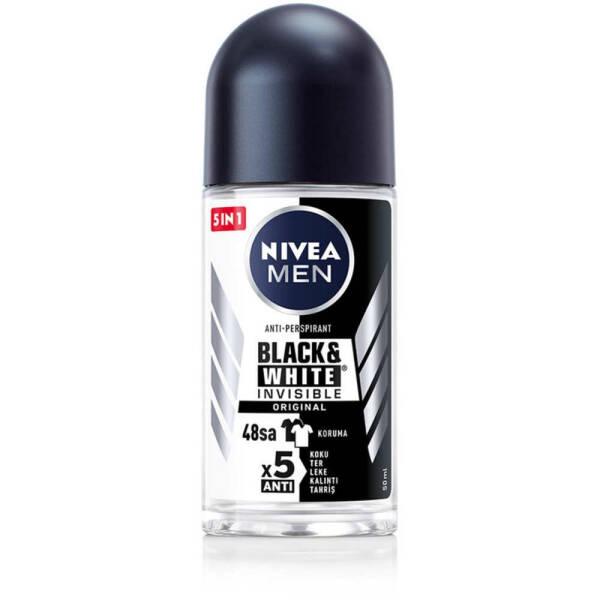 Nivea Men Invisible Deodorant Roll-On - Black & White Protection | 1.69 fl oz