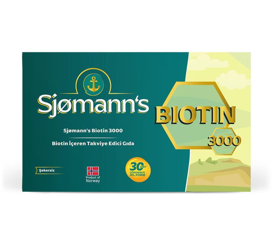 Sjomanns Biotin 3000 mcg Chewable Supplement for Hair, Skin & Nail Health - 30 Count