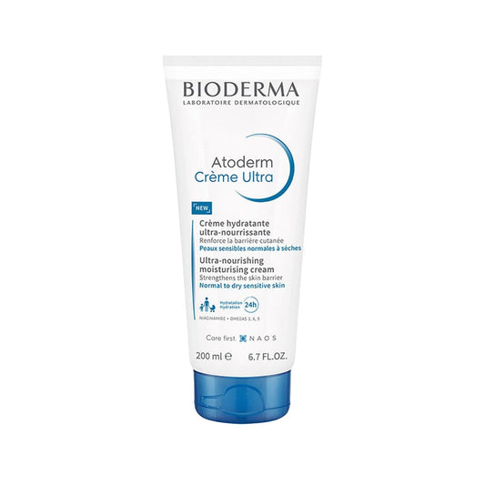 Crème hydratante Bioderma Atoderm pour peaux sèches - 200 ml, hydrate et apaise les peaux sensibles