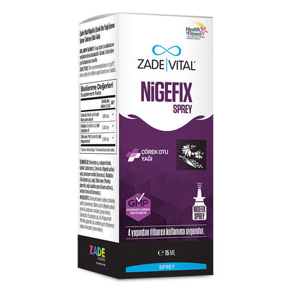Spray de soin nasal apaisant Zade Vital Nigefix 15 ml