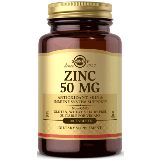 Solgar Kosher Zinc 50 100Tabs Dietary Supplements Pasteur Pharmacy