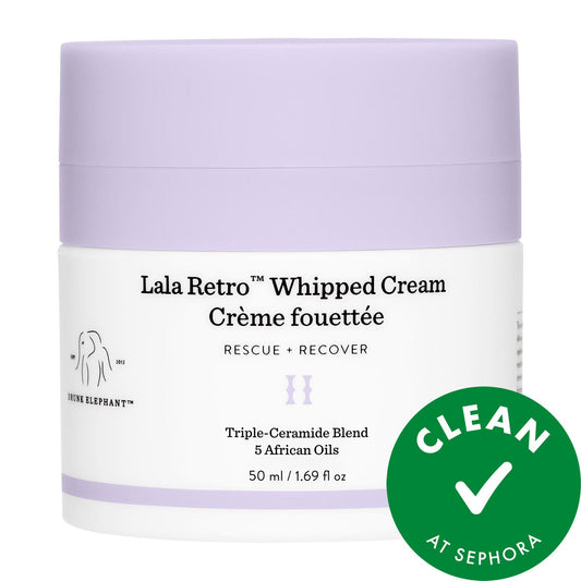 Drunk Elephant Lala Retro™ : Soin hydratant nourrissant pour le visage – Végétalien, sans cruauté, mélange de céramides et d'huiles africaines pour une hydratation intense et des bienfaits anti-âge
